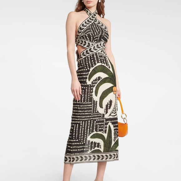 Johanna Ortiz Dresses & Skirts - Johanna Ortiz linen Heart of the Jungle midi dress Sz.2 NWT